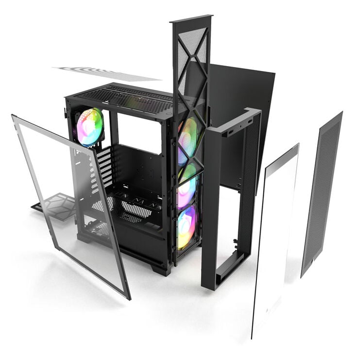 Montech AIR 1000 Premium, Mid Tower, Tempered Glass, - Black image number 4