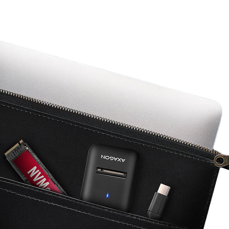 AXAGON ADM2-CM M.2-Adapter, USB-C 3.2 Gen2 -  NVMe / SATA SSD image number 4