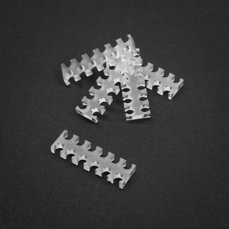 King Mod Service 12-Slot Cable Comb 3mm small - clear - set of 5 image number 0