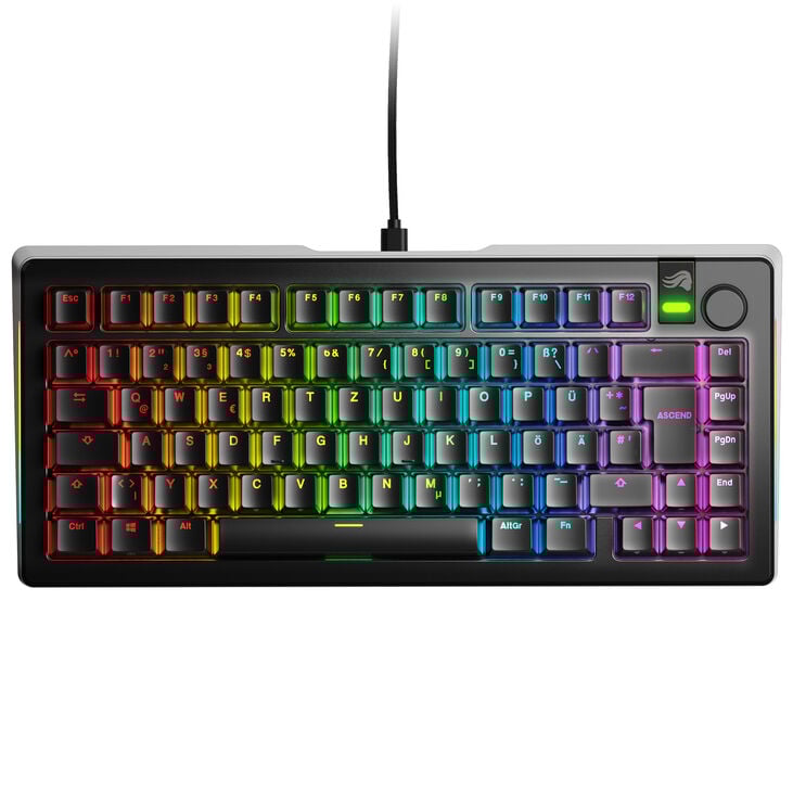 Glorious GMMK 3 Pro 75 % Custom Gaming-Tastatur - Pre-Built, ISO (DE), Fox Switches, schwarz image number 1