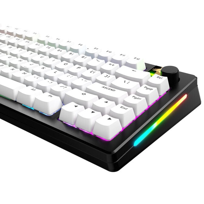 Glorious GPBT Basics Keycaps, ANSI Layout (US), PBT, Doubleshot - Classic White image number 2