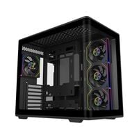 Cooler Master Elite 600 PC Case, Mid Tower, ATX, Tempered Glass - including 4x Fans, Black