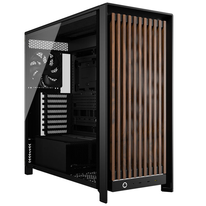 Corsair FRAME 5000D Wood RS PC-Geh&auml;use, Midi-Tower, E-ATX, Tempered Glass - inklusive 3x L&uuml;fter, schwarz, Holz image number 0