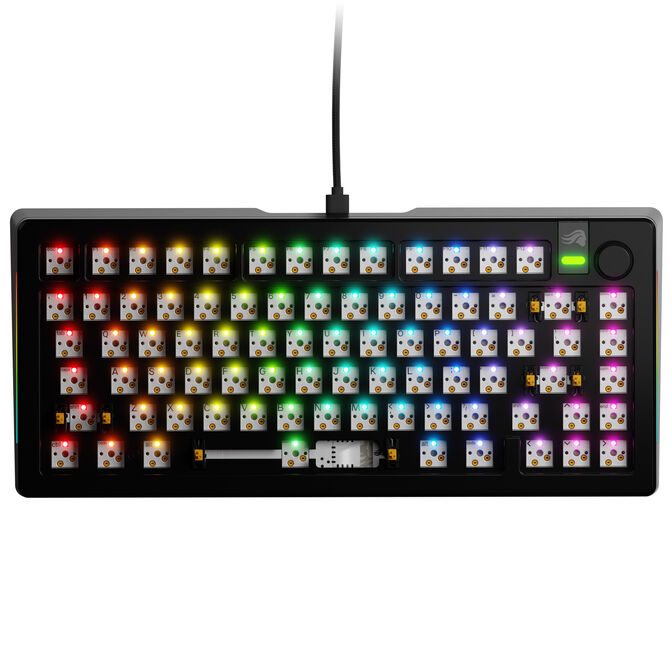 Glorious GMMK 3 Pro 75% Custom Gaming Keyboard - Barebone, ANSI Layout, Black image number 1