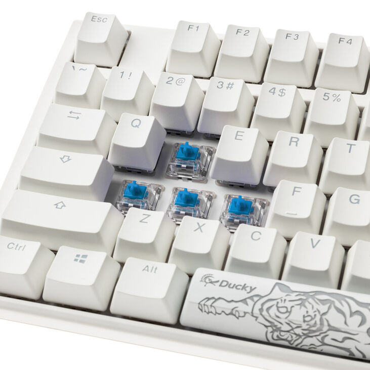Ducky One 3 Classic Pure White Gaming Tastatur, RGB LED - MX-Blue (US) image number 4
