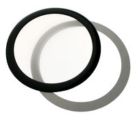 DEMCiflex Staubfilter 120mm, rund - schwarz/wei&szlig;