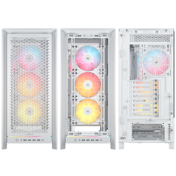 Corsair Frame 5000D RS ARGB PC Case, Mid-Tower, E-ATX, Tempered Glass - White image number 7