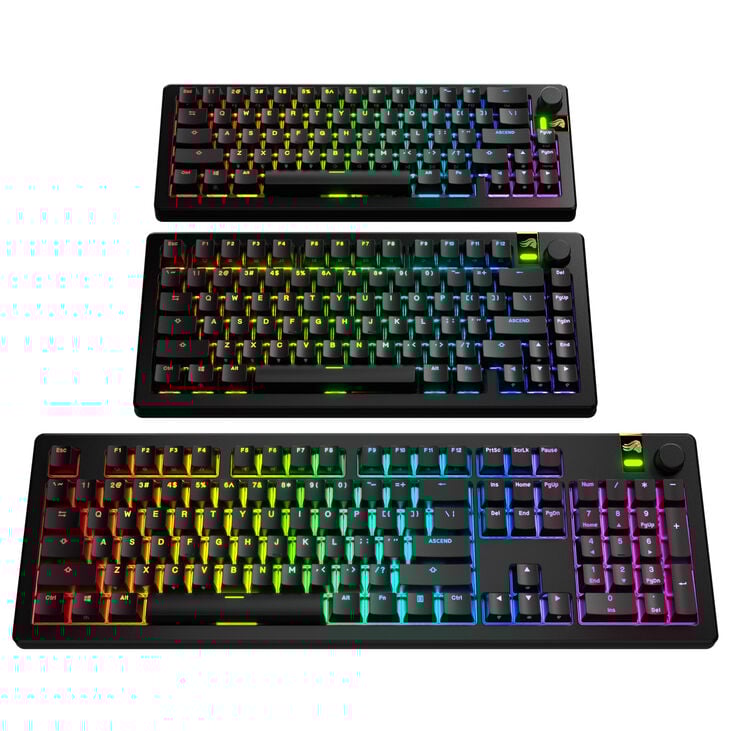 Glorious GPBT Backlit Keycaps, ANSI Layout (US), PBT, Dye-Sub - Black image number 6