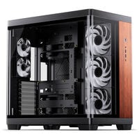 JONSBO TK‑4 Wood PC‑Geh&auml;use, Midi‑Tower, ATX, Tempered Glass - schwarz