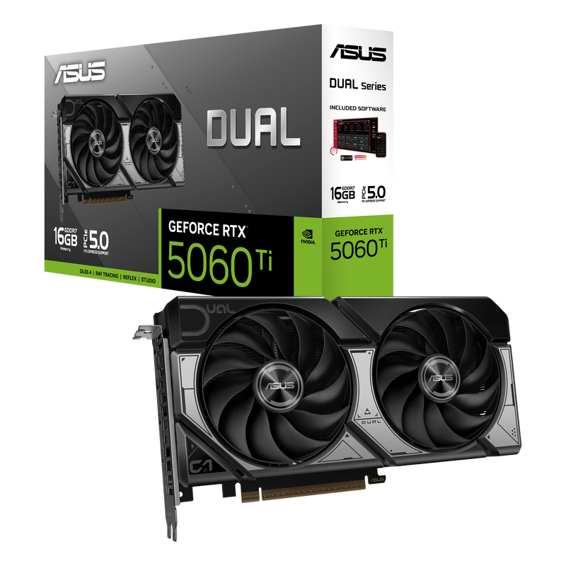 ASUS Dual GeForce RTX 5060 Ti, 16384 MB GDDR7