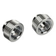 Bitspower Touchaqua Adapter straight G1/4 inch male to G1/4 inch female - 2 pack, silver image number null