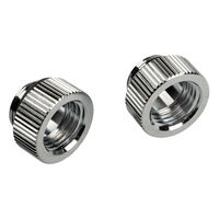 Bitspower Touchaqua Adapter gerade G1/4 Zoll AG auf G1/4 Zoll IG - 2er Pack, silber