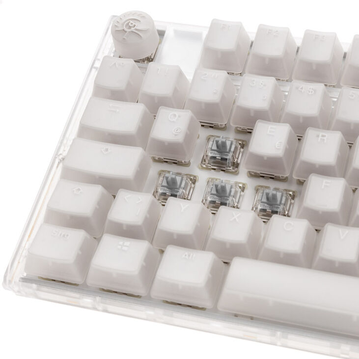 Ducky One 3 Aura White TKL Gaming Keyboard, RGB LED - MX-Speed-Silver image number 4