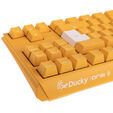 Ducky One 3 Yellow TKL Gaming Keyboard, RGB LED - MX-Silent-Red image number null