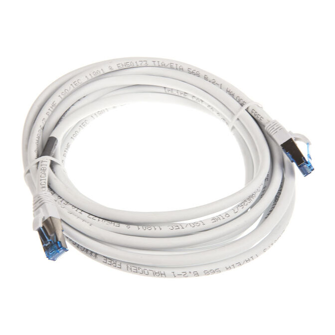InLine Patch Cable Cat.6A, S/FTP (PiMf), 500MHz, white - 5m image number 1