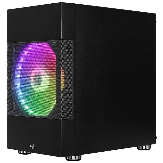 Aerocool Atomic v1 Mid Tower, ARGB, Tempered Glass - Black image number 7