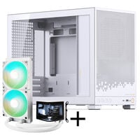 Jonsbo D32 STD PC-Geh&auml;use + TRYX PANORAMA Komplett-Wasserk&uuml;hlung, ARGB - 240mm, wei&szlig;