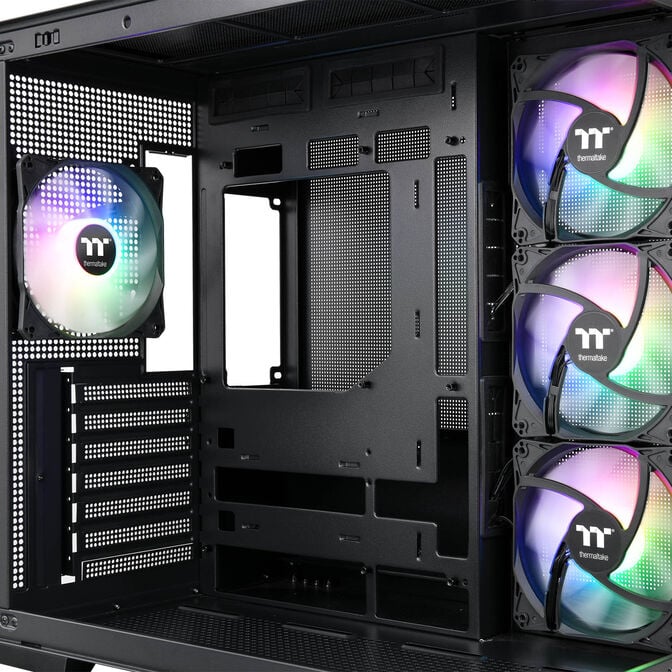 Thermaltake View 380 TG ARGB PC Case, Mid Tower, ATX, ARGB, Tempered Glass - Black image number 19
