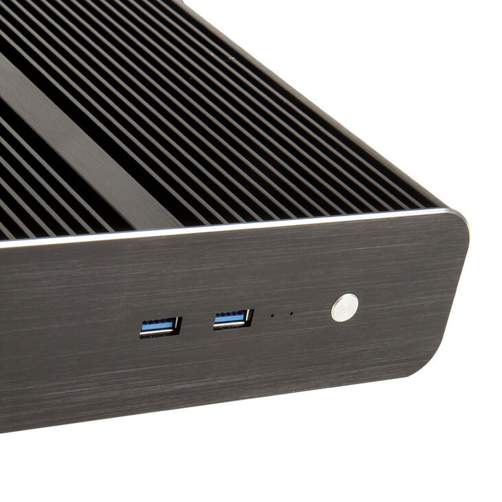 Akasa Euler S Fanless Thin-Mini-ITX Gehäuse, OEM - schwarz image number 4