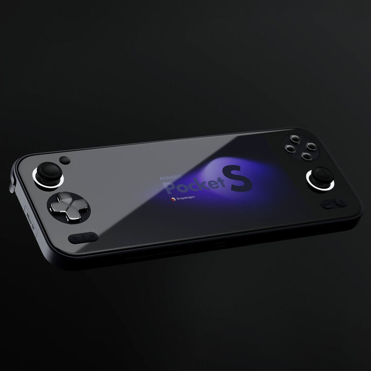 Ayaneo Pocket S Gaming Android Handheld Konsole – 1.440P, 16 GB LPDDR5X, 512 GB SSD, schwarz image number 1