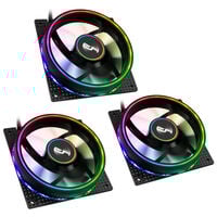 Cryorig Crona S PWM Lüfter, ARGB, 3er Pack - 120mm, schwarz