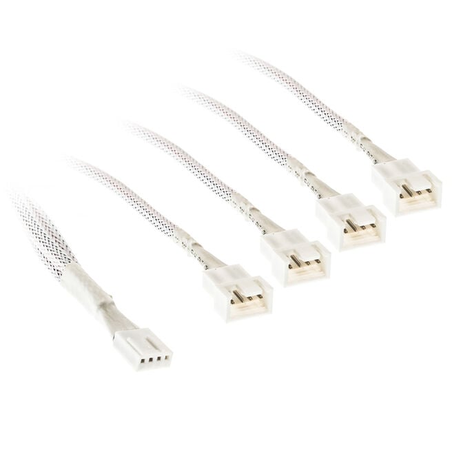 Kolink 1-4 PWM L&uuml;fter Splitterkabel - 35cm, geflochten, wei&szlig; image number 0