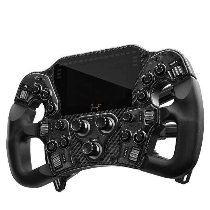 Asetek SimSports Invicta Formula Steering Wheel, 4.3-inch LCD, USB-C - Black on Black Edition image number 1