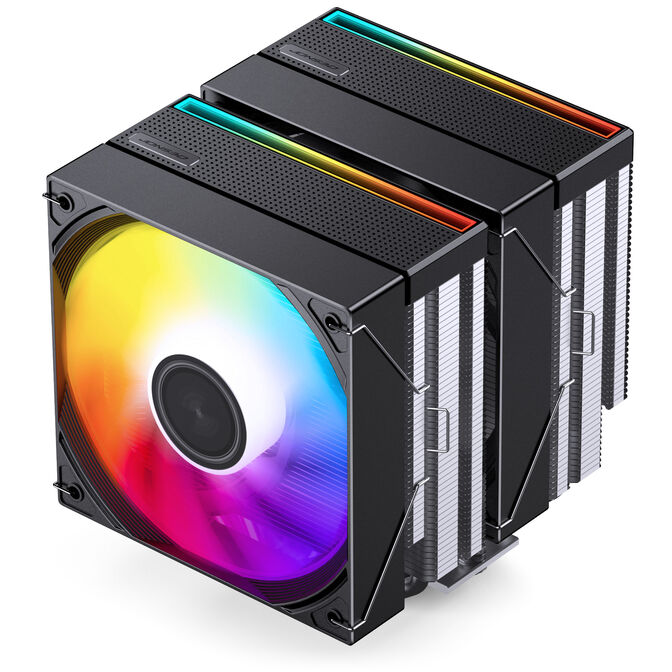 Jonsbo CB80 CPU cooler, dual-tower, 2 x 120mm, PWM, RGB - black image number 3