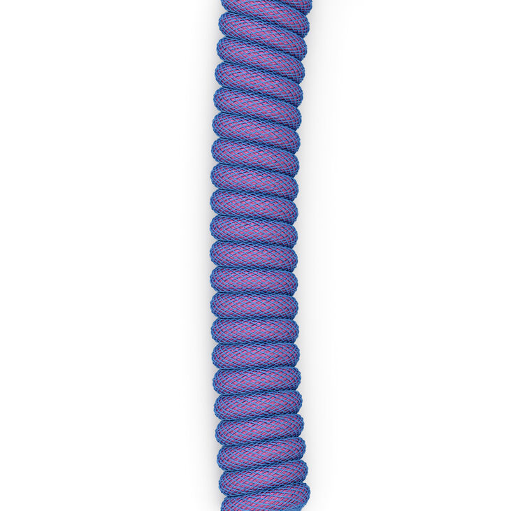 Glorious GMMK Coiled Cable Nebula, Spiral Keyboard Cable, USB-C/USB-A - Purple/Silver image number 4