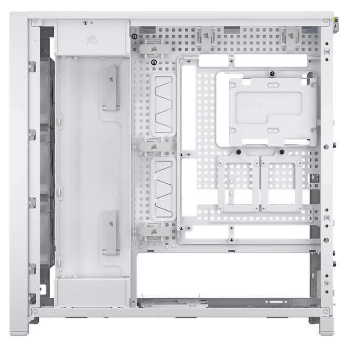 Corsair Frame 5000D PC Case, Mid-Tower, E-ATX, Tempered Glass - White image number 6