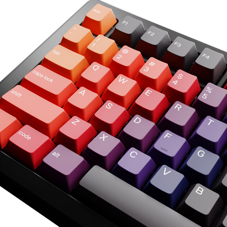 Glorious GPBT Gradient Keycaps, ANSI Layout (US), PBT, Dye-Sub - Celestial Fire image number 3