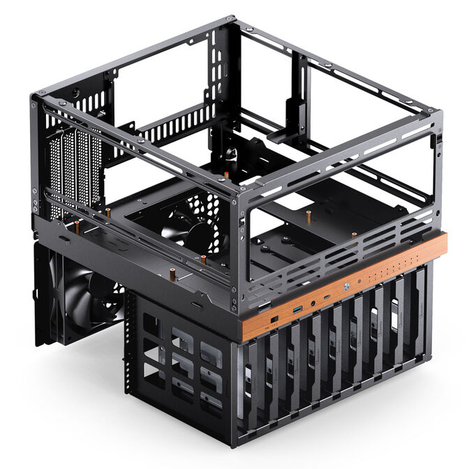 Jonsbo N6 NAS Case, Cube Case, mATX, Steel/Mesh - Black image number 8