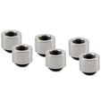 Thermal Grizzly DeltaMate Extender Fitting - MF14, Gloss Nickel, Pack of 6 image number null