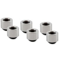 Thermal Grizzly DeltaMate Extender Fitting - MF14, Gloss Nickel, Pack of 6