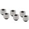 Thermal Grizzly DeltaMate Extender Fitting - MF14, Gloss Nickel, Pack of 6
