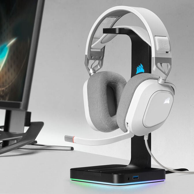 Corsair HS80 RGB USB Headset - white image number 6