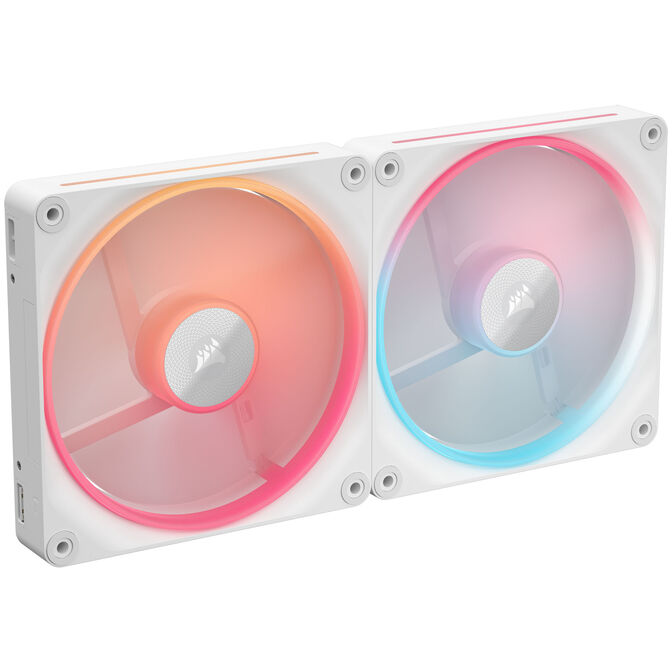 Corsair iCUE Link LX140-R RGB L&uuml;fter, PWM - 2er-Pack, 140mm, wei&szlig; image number 2