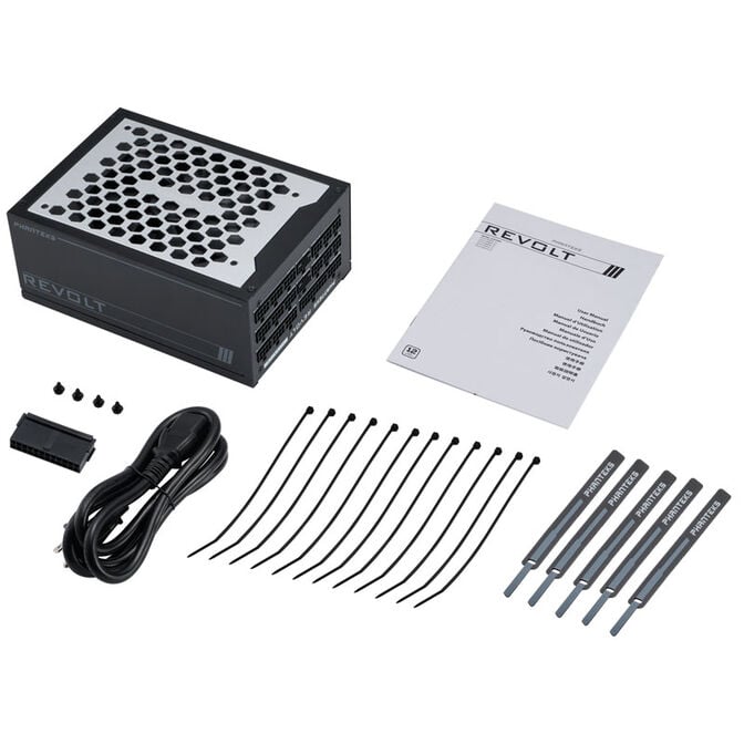 Phanteks Revolt 1600W Titanium, ATX 3.0, PCIe 5.0, vollmodular - 1600 Watt, schwarz image number 9