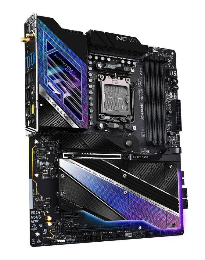ASRock X870E Nova WiFi motherboard, socket AM5, AMD X870E, ATX, DDR5 image number 1