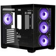 Cooler Master Elite 681 PC Case, Mid-Tower, ATX, Tempered Glass, RGB - including 4x 120mm ARGB Fans, Black image number null