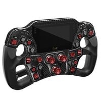 Asetek SimSports Invicta Formula Lenkrad, 4,3-Zoll-LCD, USB-C - Red on Black Edition