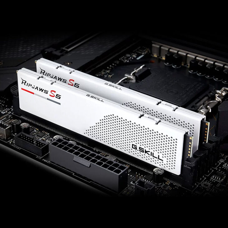 G.Skill Ripjaws S5 DDR5-5600 RAM, CL28, XMP - 64 GB Dual-Kit, weiß image number 3