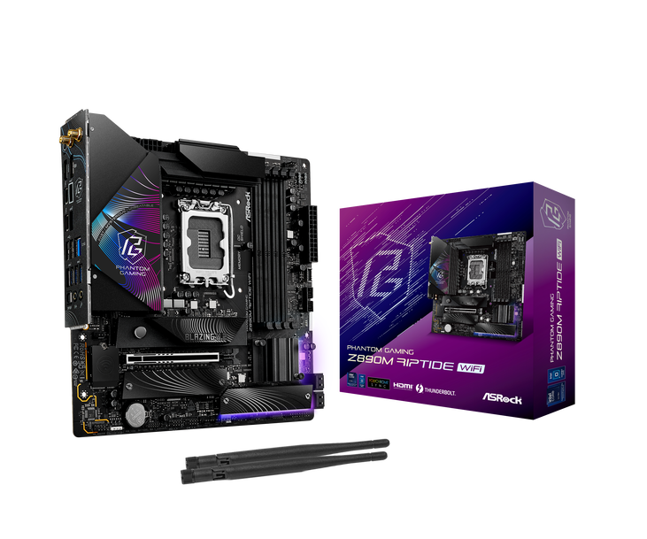 ASRock Z890M RIPTIDE WiFi motherboard, socket LGA 1851, Intel Z890, Micro-ATX, DDR5 image number 0