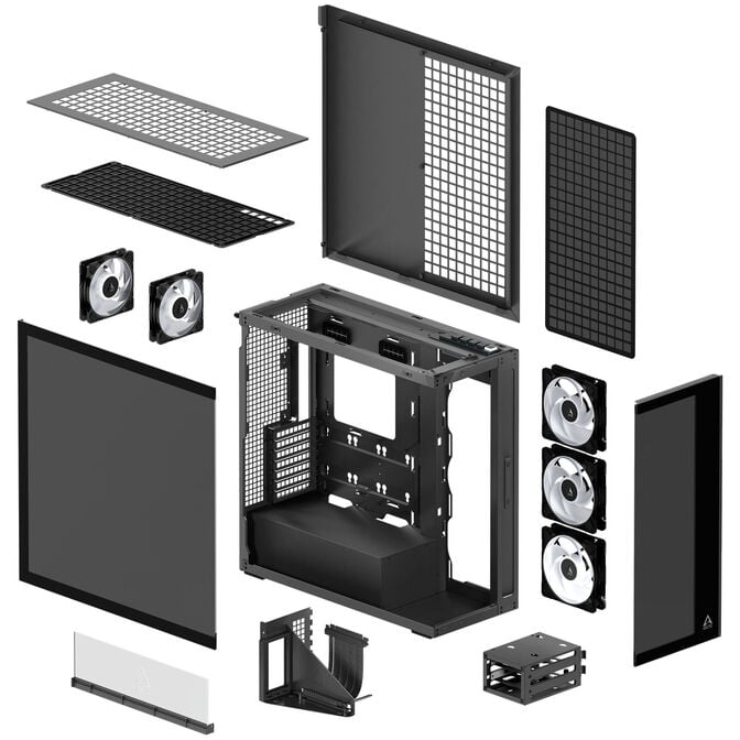 ARCTIC Xtender PC-Geh&auml;use, Midi-Tower, E-ATX, RGB, Tempered Glass - inklusive vertikaler GPU-Halterung & Riser-Kabel, schwarz image number 6