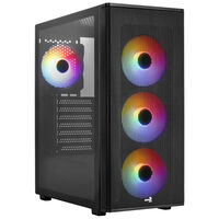 Aerocool Designer ARGB PC Case, Mid Tower, Tempered Glass - Black