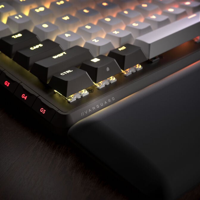 Corsair VANGUARD 96 Gaming-Tastatur, mechanisch, RGB, 8.000 Hz - MLX Plasma Switches, ISO (DE), schwarz/wei&szlig; image number 16