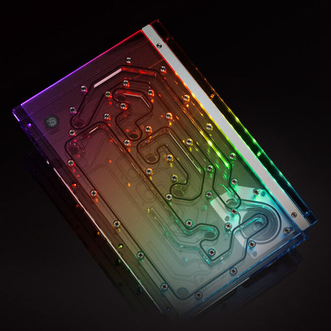 Bitspower Sedna O11DS Distroplate f&uuml;r LIAN LI O11 Dynamic Mini, ARGB - transparent image number 2