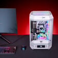 Thermaltake The Tower 300 PC-Geh&auml;use, Mini-Geh&auml;use, mATX, Tempered Glass - inklusive 2x 140-mm-L&uuml;fter, wei&szlig; image number null
