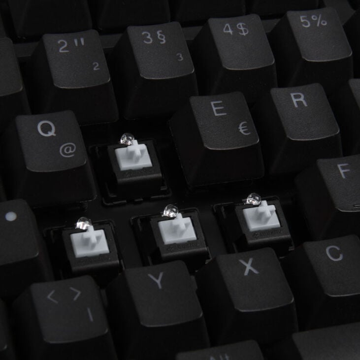 Ducky One 2 Backlit PBT Gaming Keyboard, MX Silver, White LED - Black image number 8