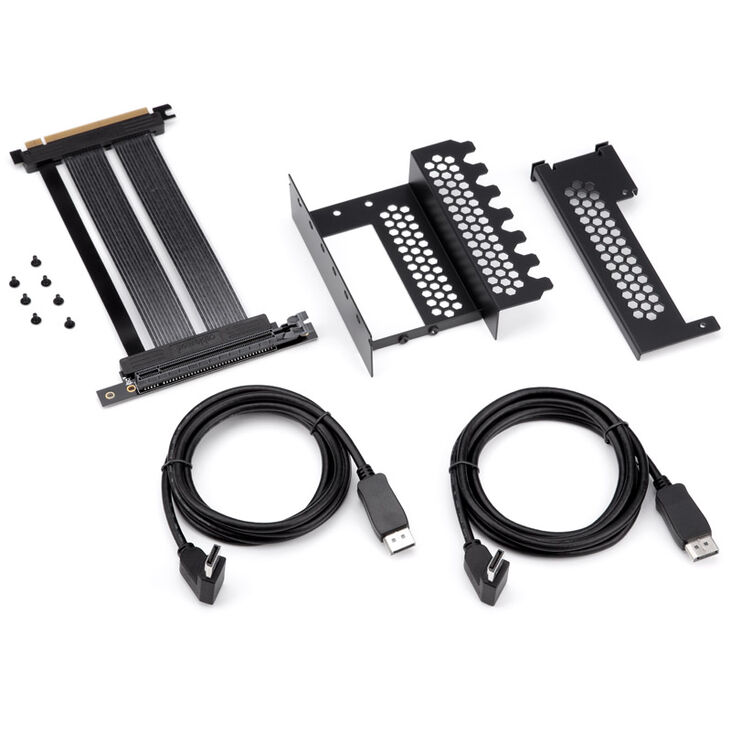 CableMod Vertical PCI-e Bracket PCI-e 4.0 Edition, 2x DisplayPort - schwarz image number 1